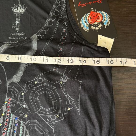 Key Closet Top Womens Small Frenchie Bulldog Tank Rhinestone Swarovski Crystal - Picture 7 of 9